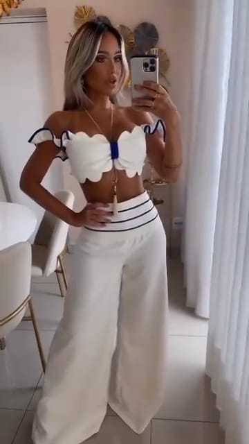Conjunto top e calça larga - Grécia