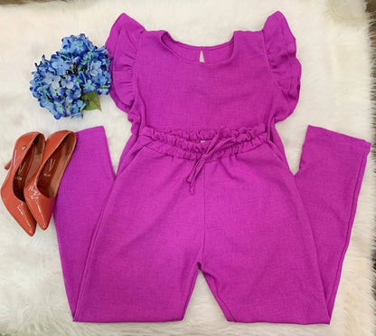 Conjunto Feminino Casual Em Linho Blusa Calça Alfaiataria  - Malu