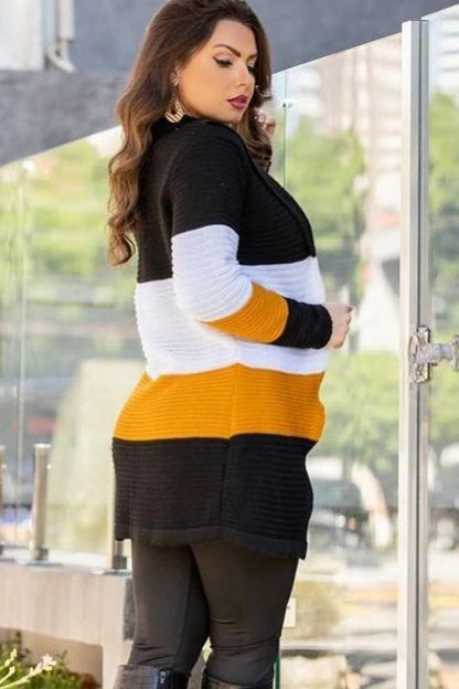 Casaco Tricot Listrado Tricolor - Blumenau