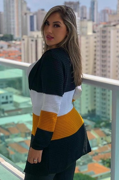 Casaco Tricot Listrado Tricolor - Blumenau